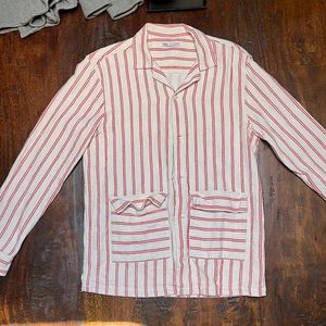 Mens Zara Long Sleeve Button-up Canvas Shirt